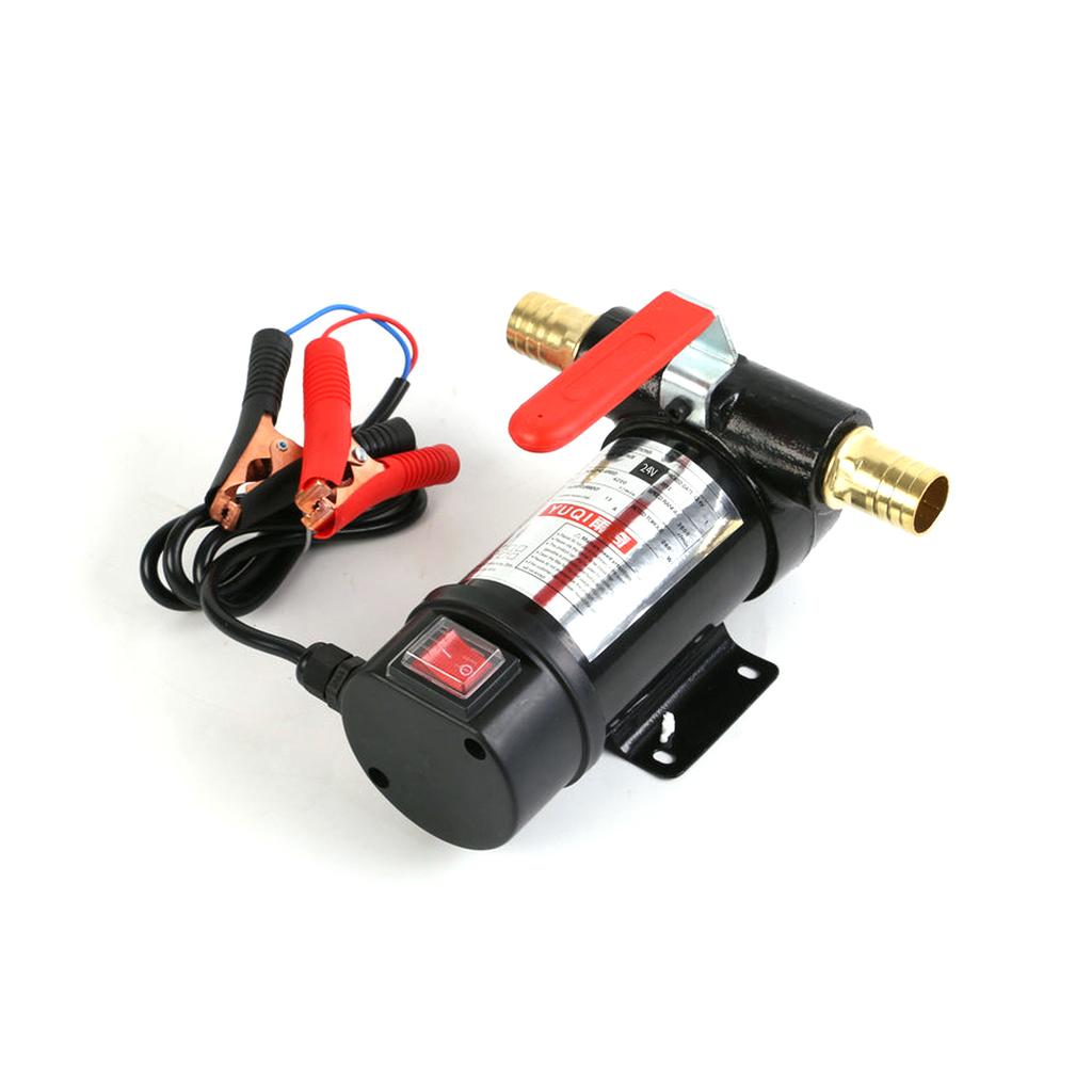 24V Pump Portable Electric Fuel Transfer Pump 45 LCelsiusmin for Vehicles Red
