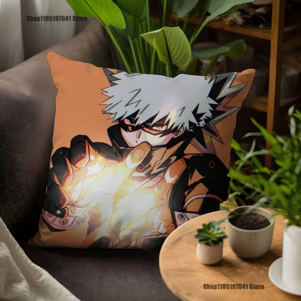 H-Hero Katsuki B-Bakugos Pillow Case For Sofa Decor Car Office Room Printing Cushion Cover Decorations And Protector