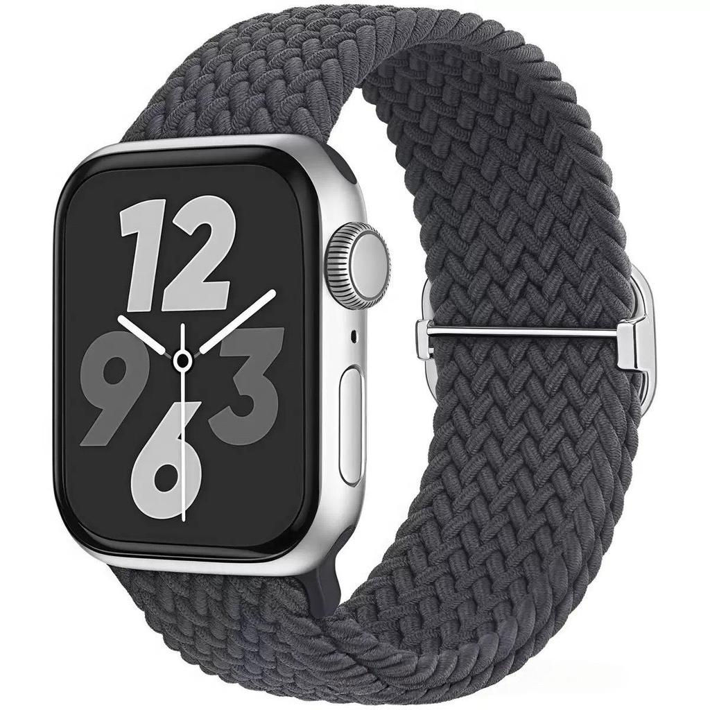Эластичный плетеный нейлоновый ремешок для Apple Watch Series 4-10 и Ultra 2