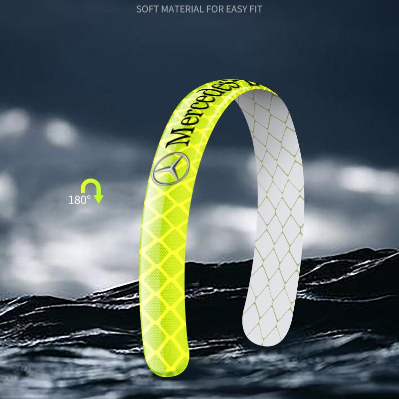 Светоотражающая наклейка на ступицу колеса автомобиля Светоотражающие полосы на обод шины Для Mercedes-Benz AMG C500 C200 C300 A B C E GLA CLA GLK GL ML GLE W204 W205 W203 W211