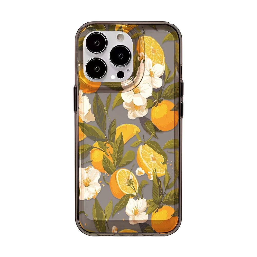 Чехол для телефона Huahua Navel Orange для iPhone 16 15 14 13 12 11 Pro Max Ударопрочный Прозрачная задняя крышка 17 Air 16 15 14 Plus