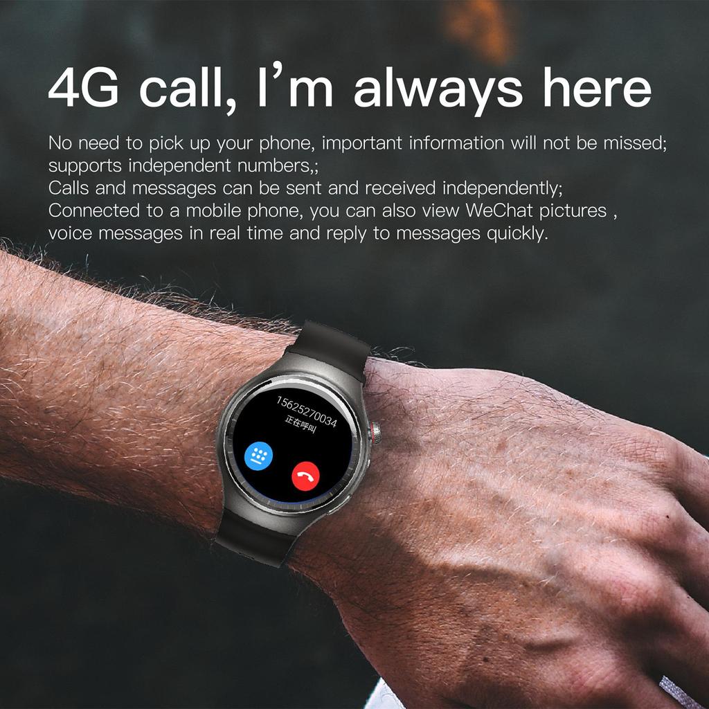 DM80 4G Smart Watch Sports Bracelet WiFi GPS BT Smartwatch Touch Screen Android 8.1 Support Nano SIM Card Phone Call Heart Rate Monitor