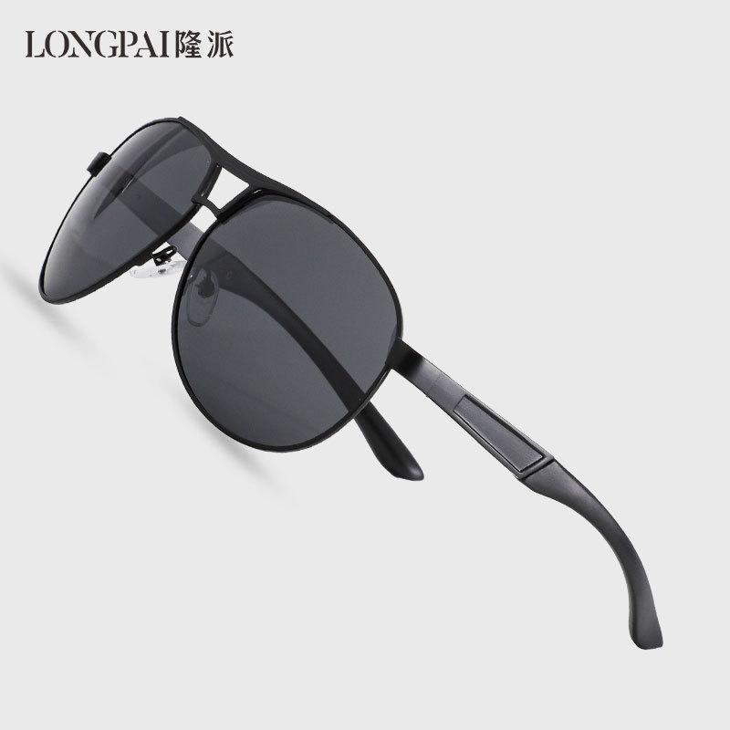 Солнцезащитные очки с металлической поляризацией, очки-жабы для путешествий на открытом воздухе, мужские солнцезащитные очки для вождения, очки в большой оправе в стиле ретро.