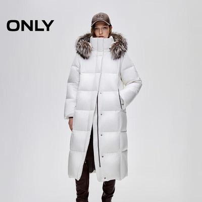 Женский пуховик из 90% белого гусиного пуха