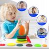 6PCS/set Textured Children Sensory Stone Relaxing Silicone Suction Cup Toy  Toddlers