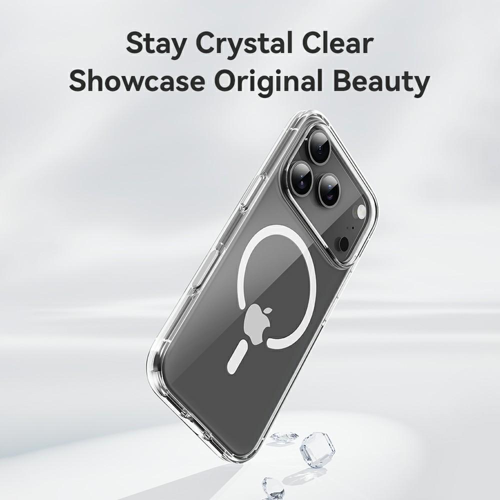 ROCK For iPhone 17 Pro Max Clear Phone Case Compatible with MagSafe PC + TPU Phone Cover
