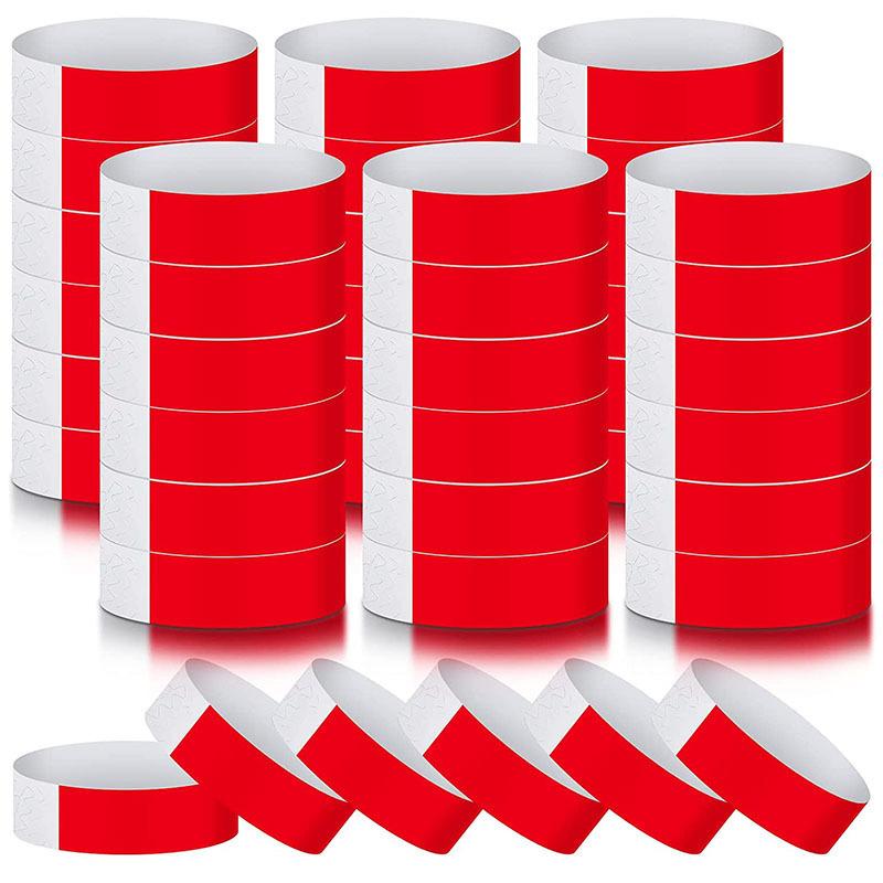 600 шт., бумажные браслеты, водонепроницаемые браслеты для вечеринок, легкие концертные браслеты, неоновые цветные клейкие браслеты