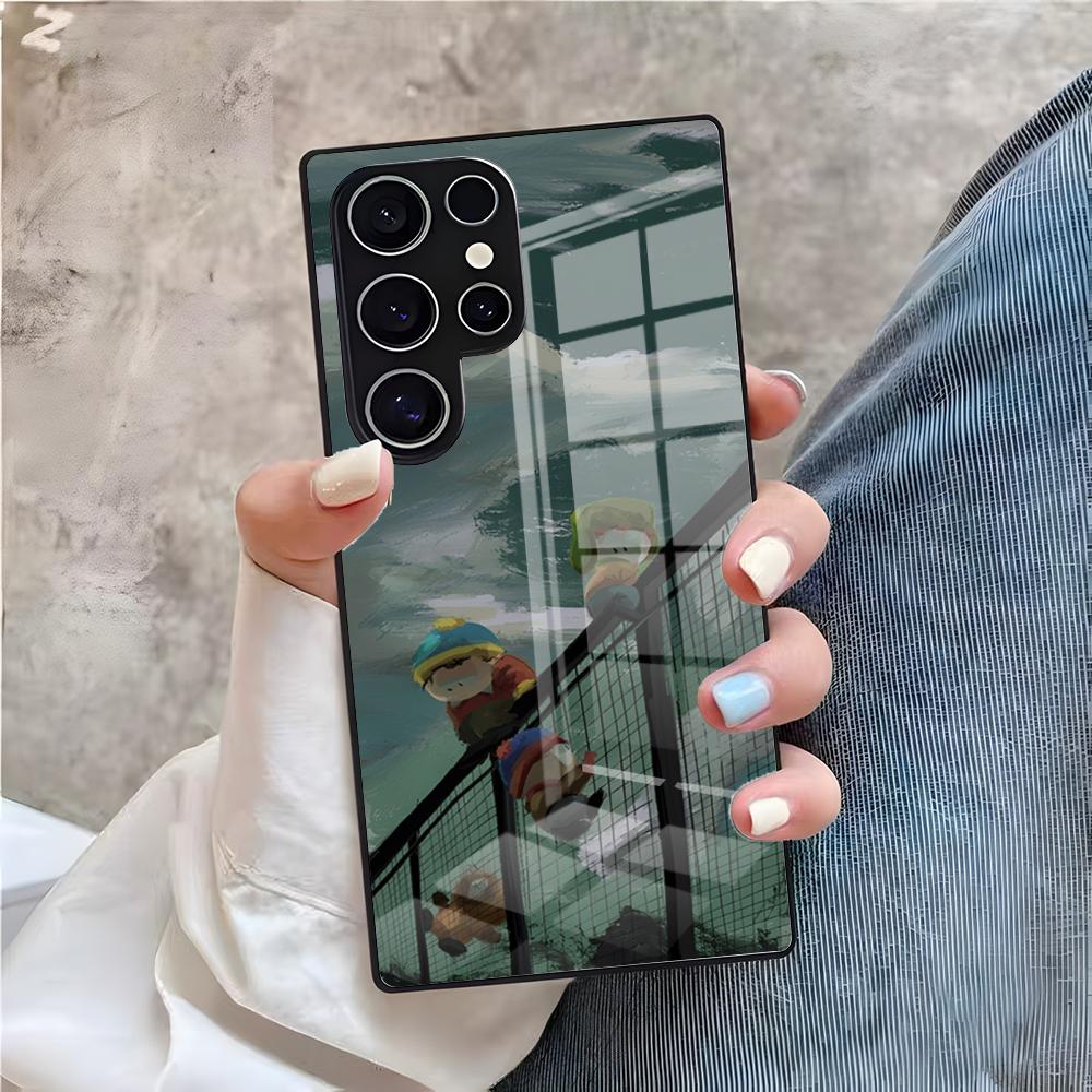 Крутой чехол для телефона South Park для Samsung S26 S25 Plus S20 S20 Plus S22 Ultra S23 FE S21 Plus S21 Ultra Стеклянная крышка