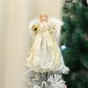 Новый 2024 Ангел Верхушка на Рождественскую Елку Крылья Navidad Сказочный Ангел Украшения DIY ПВХ Рождественские Украшения Двор Кафе Дом