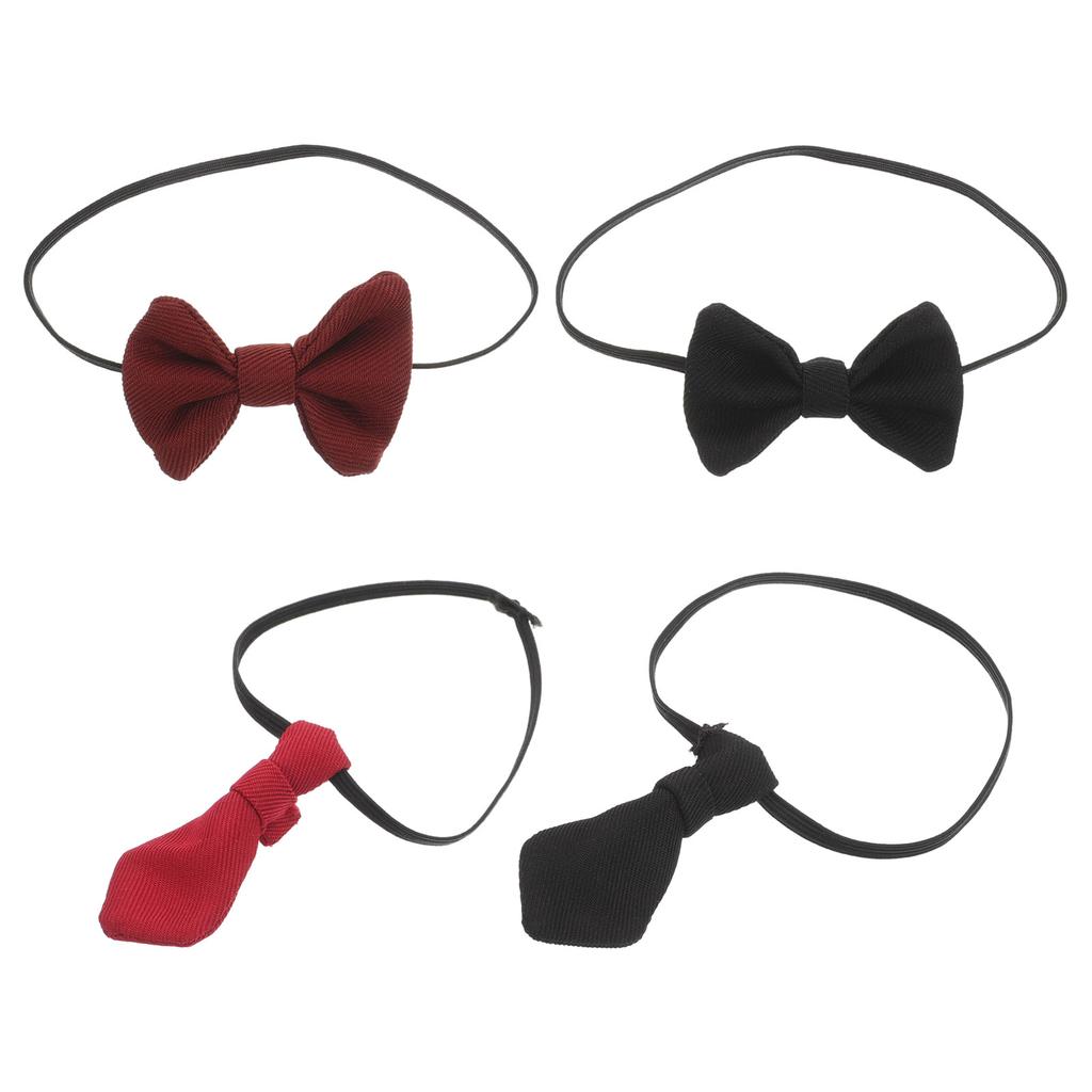 4pcs Miniature Neckties And Bow Ties For Dolls Tiny Neckties Mini Bowties Small Ties For Baby Clothing Accessories