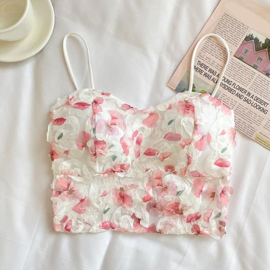 Женский жилет на бретельках, сексуальный топ без рукавов с вышивкой, кружевной спинкой и цветочным узором, топы на бретелях в стиле с подтяжками