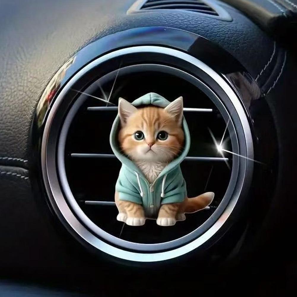 Худи с фигуркой кошки, диффузор-освежитель воздуха для автомобиля с зажимом для вентиляционного отверстия