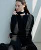 Вязаный шарф-муфта из альпаки Noing (черный)