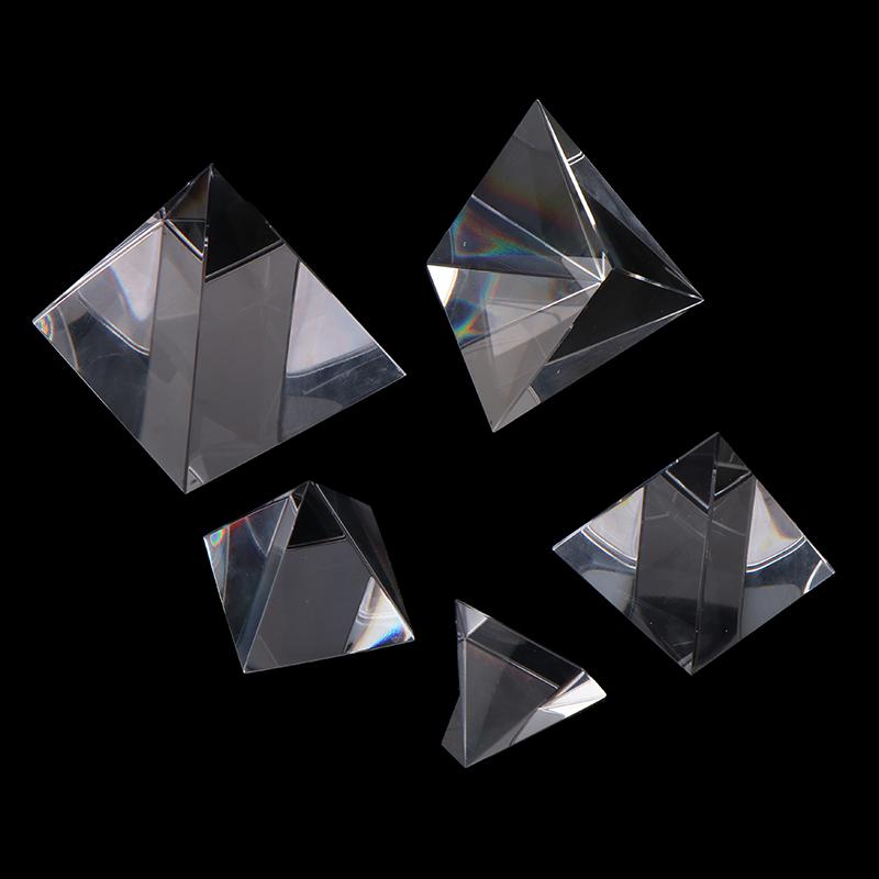 1 шт. прозрачная 4/5/6/7/8 см длина стороны прямоугольная пирамида многогранная призма оптическое стекло белая пирамида