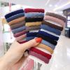 10Pcs Hair Ties Hair Rope Elastic Ponytail Holder Solid Color Rubber Bands Women