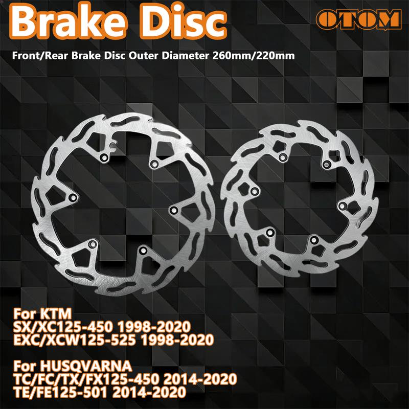 Motorcycle 6 Holes Front Rear Brake Disc Rotors For KTM SX/XC125-450 EXC/XCW125-525 HUSQVARNA TC/FC/TX/FX125-450 TE/FE125-501