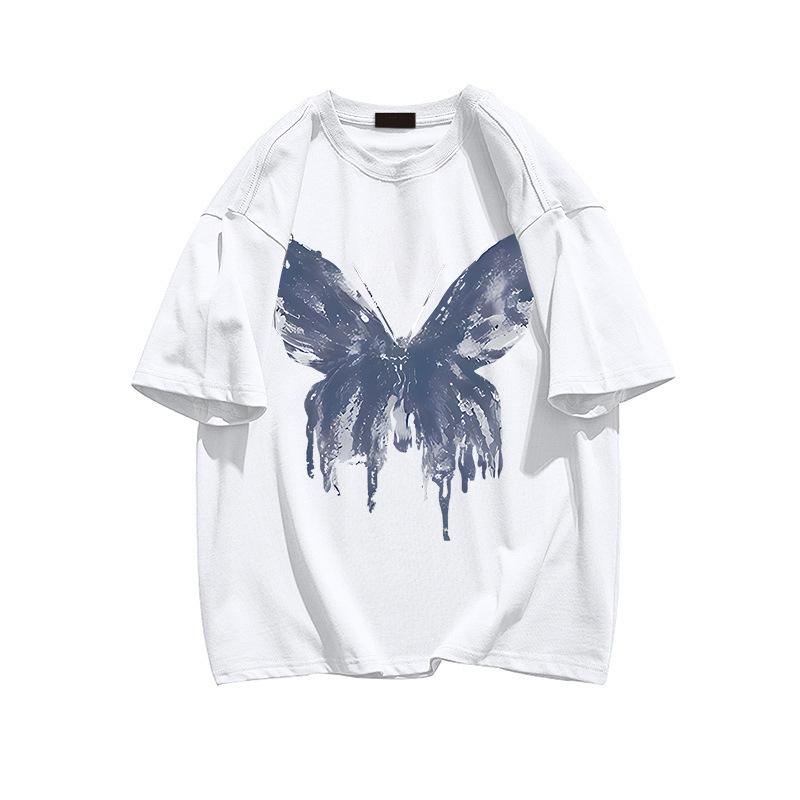 Women Summer Short Sleeve Cartoon Bear Printed Oversize T Shirt Blouse Top