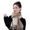 Premium Cashmere Scarf for Women New Solid Cashmere from Inner Spring One Size Fits Gift for Birthday [Utukky] 100% [2024 Fall/Winter Model] Color,