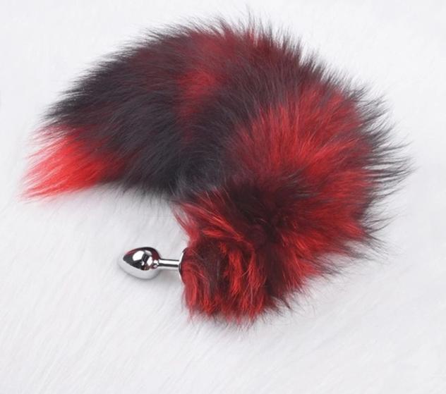 Fox Faux Fur Tail Metal Anal Stainless Steel Butt Plug  Butt Plug Tails