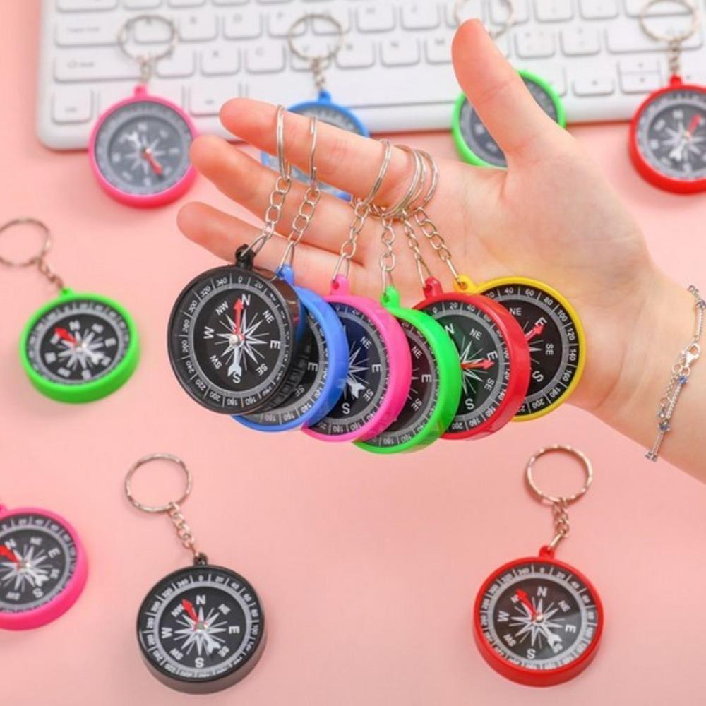 Мини уличный карманный компас из сплава, пластиковый уличный компас, портативный брелок, мини-подвеска-компас