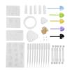 141Pcs DIY Crystal Epoxy Tool Set Pendants Jewelry Crafts Hand made Silicone Molds