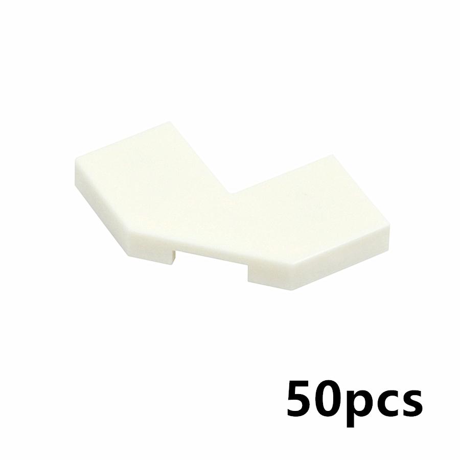 50Pcs Smooth Particles 27263 2x2 Flat Tiles Corner Building Blocks Parts DIY Enlighten Bricks Assembles Education Kid Toys