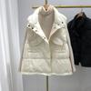 Новая корейская версия пуховик жилет женский свободный большой размер модный белый утиный пух жилет жилет жилет куртка Tide