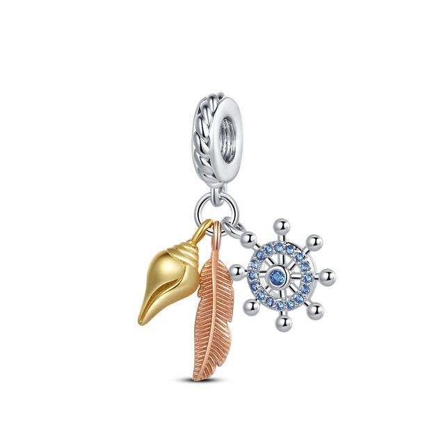 Новинка 2022 года, стерлингового серебра 925 пробы, розовая серия, кулон в виде бабочки, светлячка, изящные бусины своими руками, подходят для оригинального модного браслета, ювелирные изделия