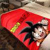1PC Cute Cartoon Son Goku Print Flannel Blanket, High Quality All Seasons, Home Decor, Warmth and Comfort, Perfect for Christmas Gifts