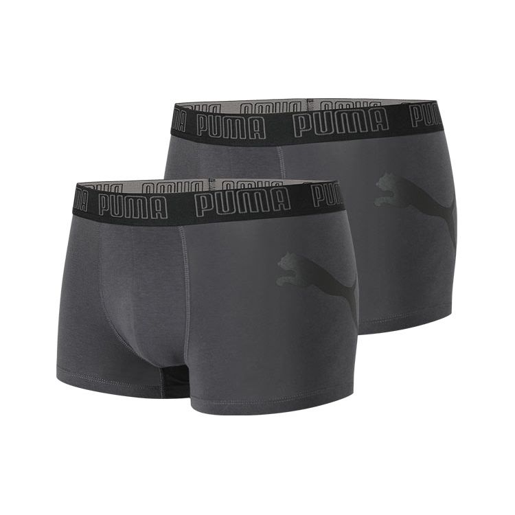 Puma Color Logo Printed Sports Casual Boxer Briefs Men Underwear Dark-Gray 701220208-002