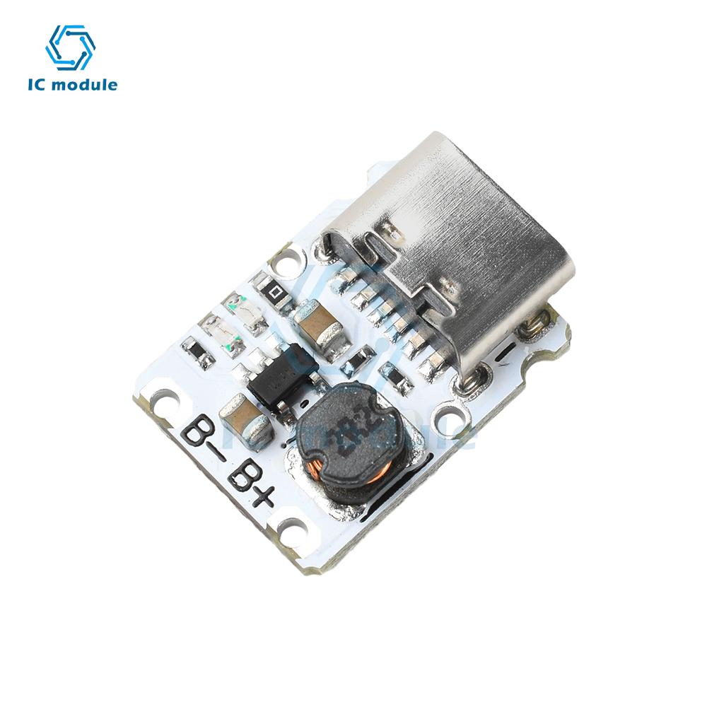 DC 5V Charge/Discharge Module 1.2A Mini Li-ion Battery Charging Module Boost Power Supply Board with Protection Type C