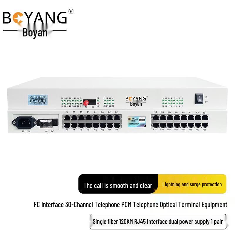 BOYANG 30-Channel Telephone Optical Transceiver