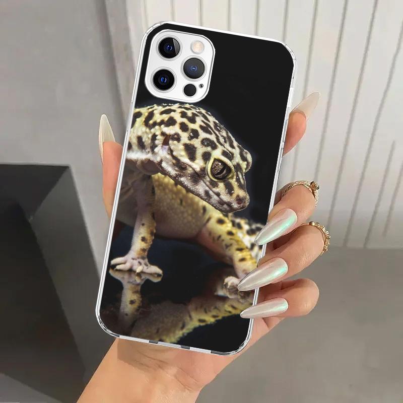 Lizards Geckos Phone Case for Iphone 17 Air 16 15 Plus 14 13 Mini 12 11 Pro Max 16E 7 8 SE 2020 Soft Funda Print Shell 16 15 14