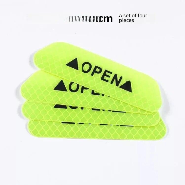 4 шт. Универсальные светоотражающие полосы для открывания дверей автомобиля, предупреждающие наклейки, знак безопасности, предупреждающий светоотражатель для экстерьера и интерьера автомобиля