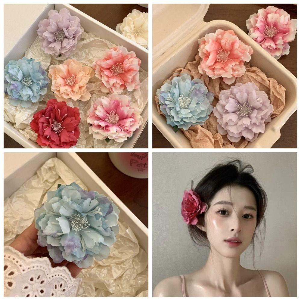 Korean Style Flower Hair Clip Bohemian Style Girl Hair Clip Simple Rose Hairpin Girl