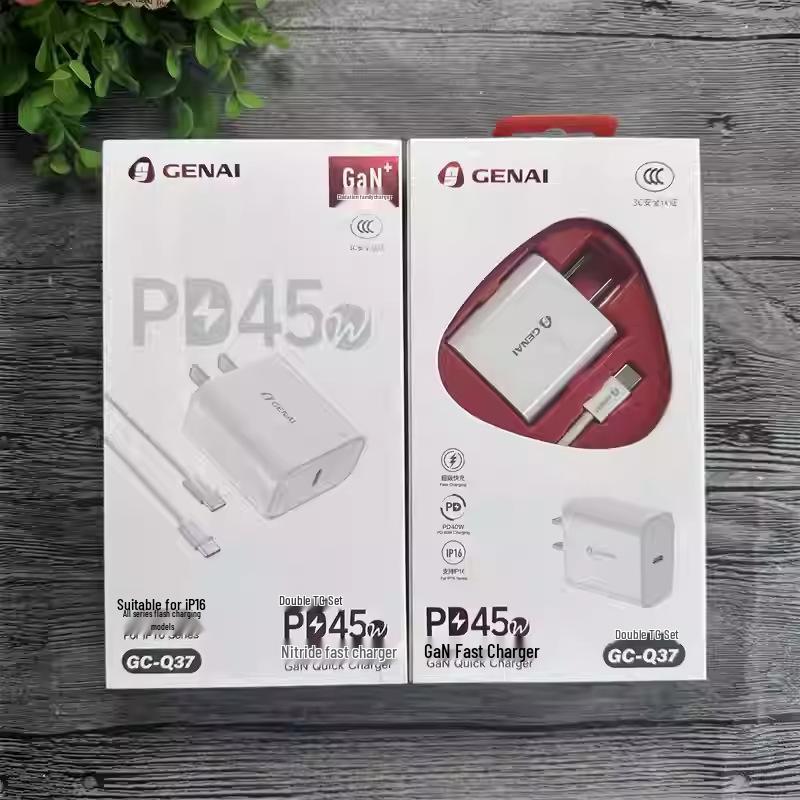 Geena GC-Q37 Набор двойных TC-зарядных устройств для серии iPhone 16 Быстрая зарядка PD45W