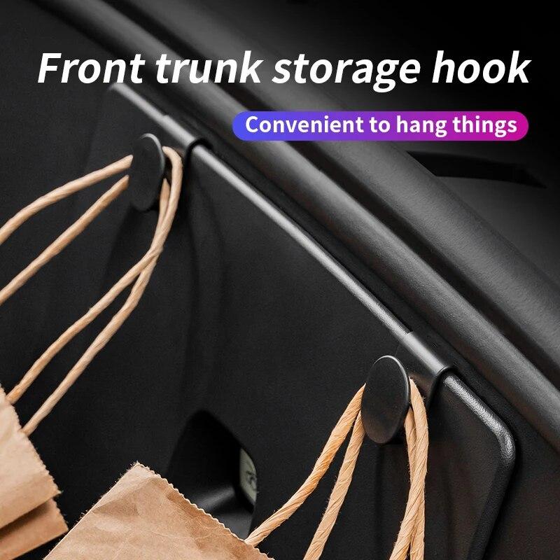 For Tesla Model Y 2019-2022 2023 Front Trunk Hook Trunk Storage Hook Car Interior Accessories