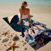 proof beach towel with a Genshin Impact characters6 pattern - soft,absorbent,quick-drying,machine washable - perfect for swimming,camping,bathing
