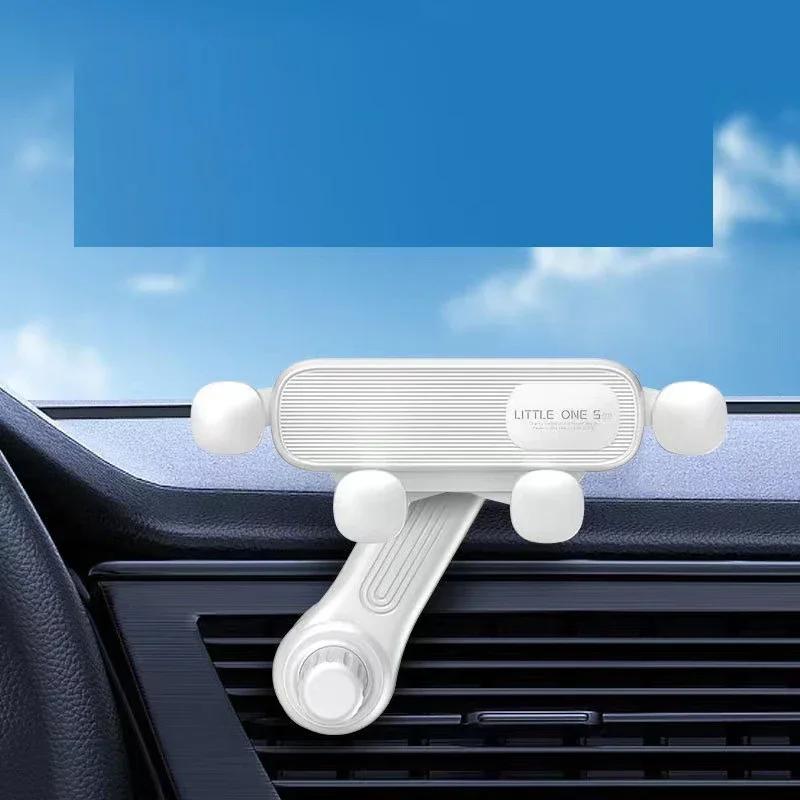 360° Rotatable Gravity Car Phone Holder In Air Vents Clip Mount Smartphone Holder With Extension Rod Bracket GPS Support