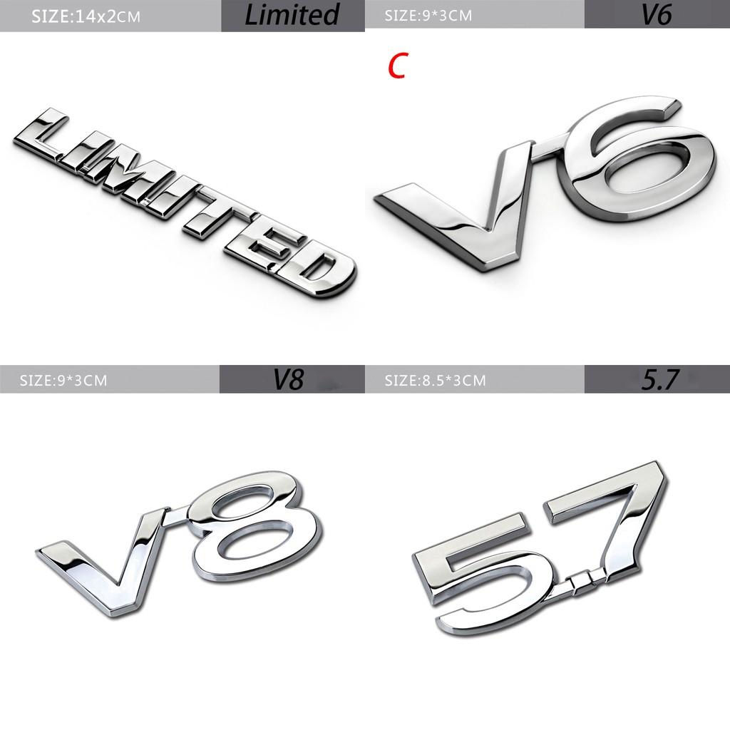Модифицированные буквы V6 V8 5,7 4WD AWD VXR VXL TXL Limited металлическая автомобильная наклейка подходит для всех автомобилей