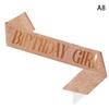 1 Pc Bling   Crown Tiara Birthday Anniversary Decoration Happy Women 21 30Th Birthday Satin Sash Party Supplies
