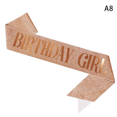 1 шт. блестящая корона тиара украшение на день рождения годовщина счастливые женщины 21 30-й день рождения атласная лента праздничные принадлежности