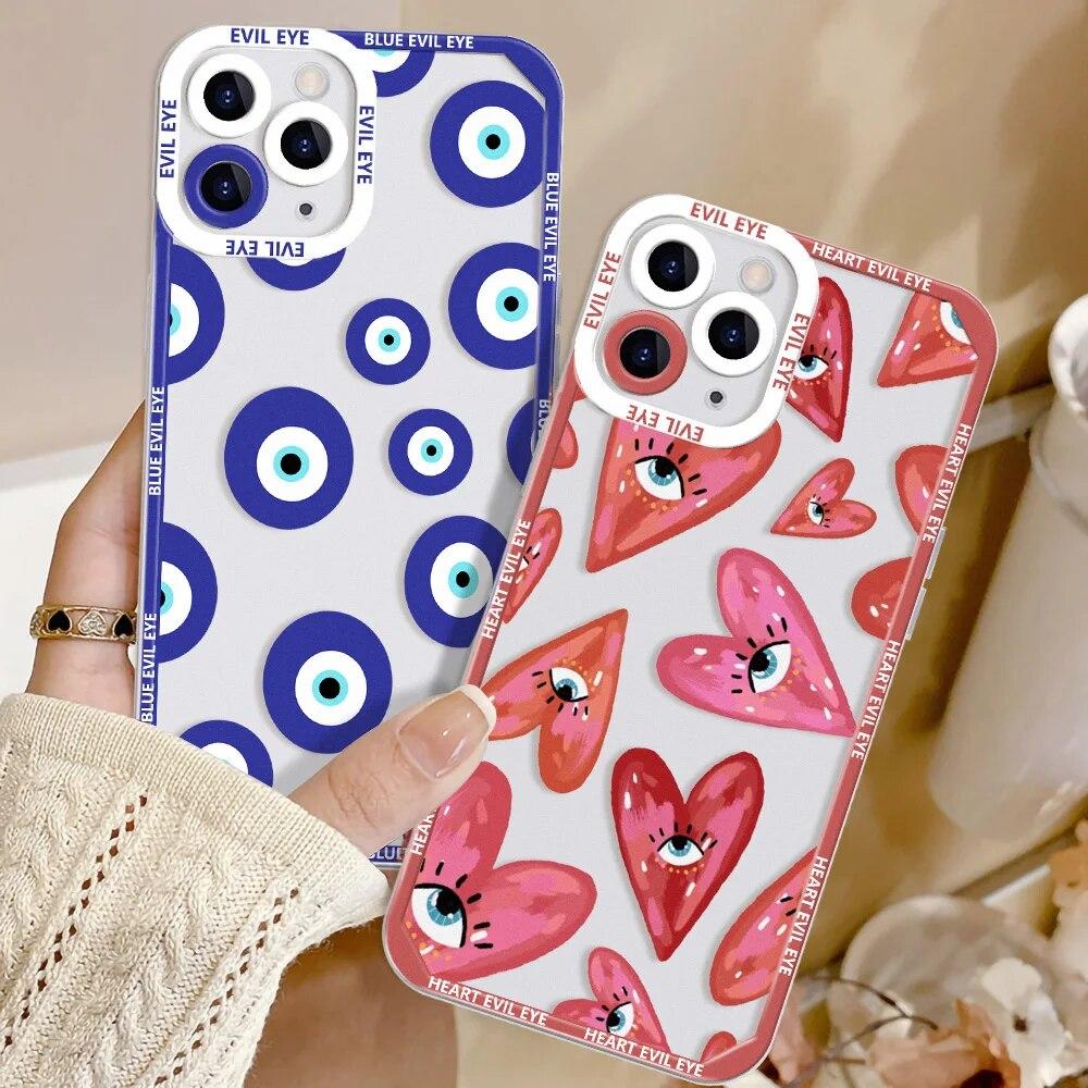Red Eye Pattern Soft Phone Case For iPhone 15 14 Pro 12 11 13 Pro Max XR XS X 12 Mini 7 8 15 Plus SE Silicone Shockproof Cover