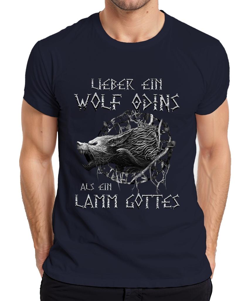 Better A Wolf Odin Than A Lamb Of God Vikings North Gothic Unisexs Tshirt