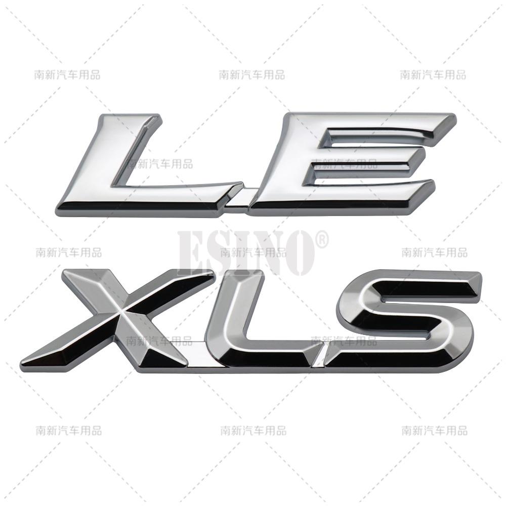OAOV1 Car Styling 3D LE XLS XLE Car Metal Alloy RearTrunk Fender Adhesive Badge Body Tailgate Displaceme Emblem For Toyota Sienna