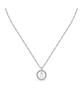 Letter C Steel Necklace With Clear Crystal LPS10ASF11 For Women