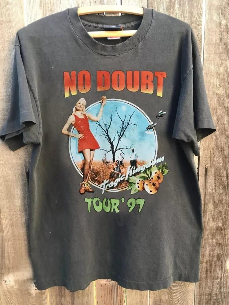 No Doubt Тур 1997 Базовый Стиль Угольный Унисекс Репринт Мужчины Женщины S-5XL Унисекс Футболка