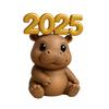 Календарь Адвента Moo Deng 2025 24 дня Обратный отсчет до Рождества с акриловыми украшениями в виде гиппопотамов Сюрпризы для детей и взрослых