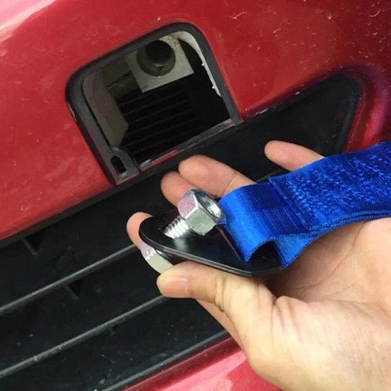 Heavy-Duty Nylon Tow Strap Universal Car Racing Tow Rope Green Black Red 28cm Bumper Trailer Towing Strap Ropes Car Decoration