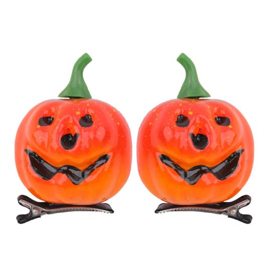 1/2Pcs Halloween Hairpin Ghost Face Pumpkin Design Hair Clip Halloween Parties Masquerades Festivals Hair Accessories